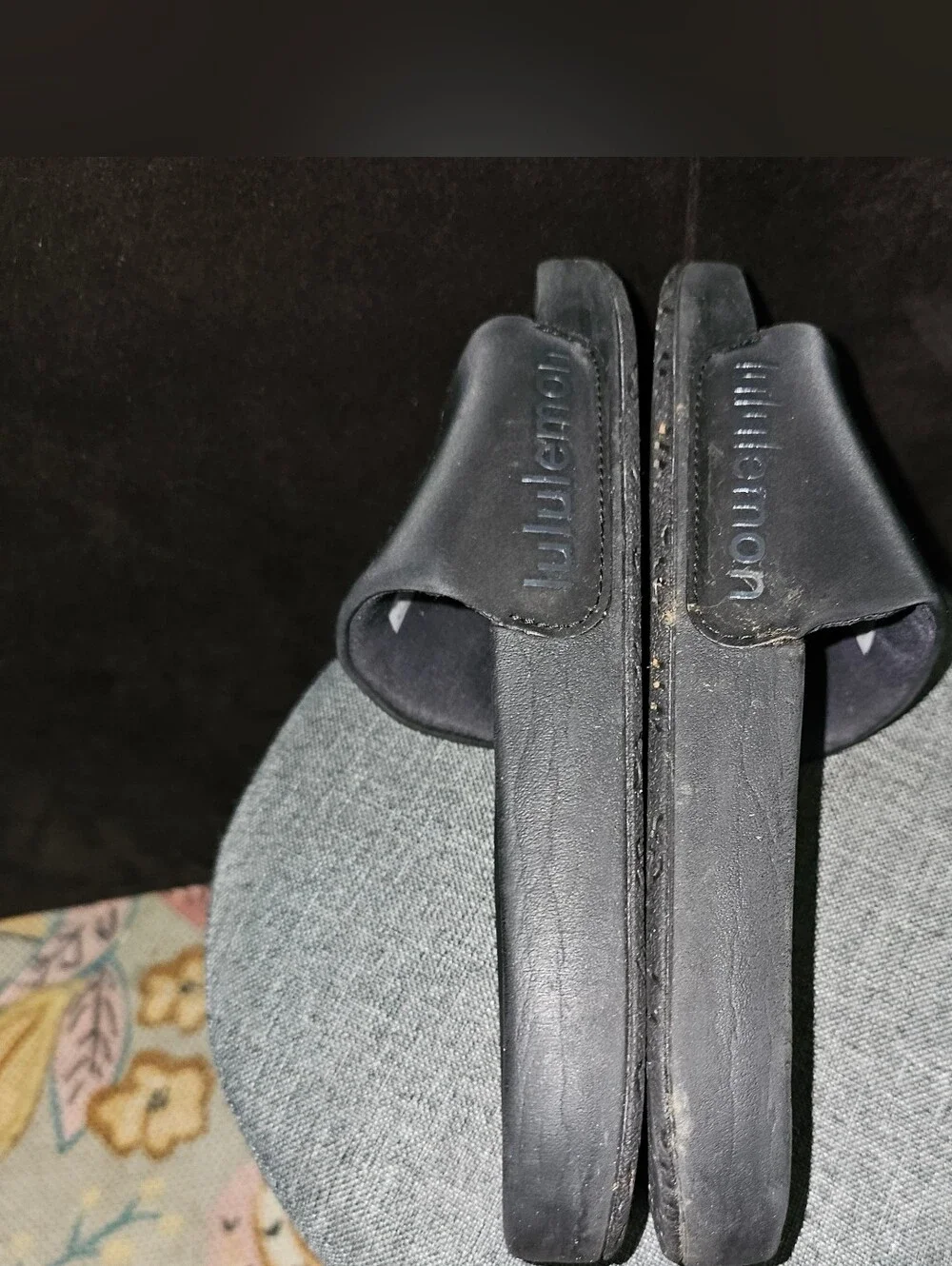 Lululemon Athletica Black RESTFEEL Slide Sandals with Wide Strap SZ 6